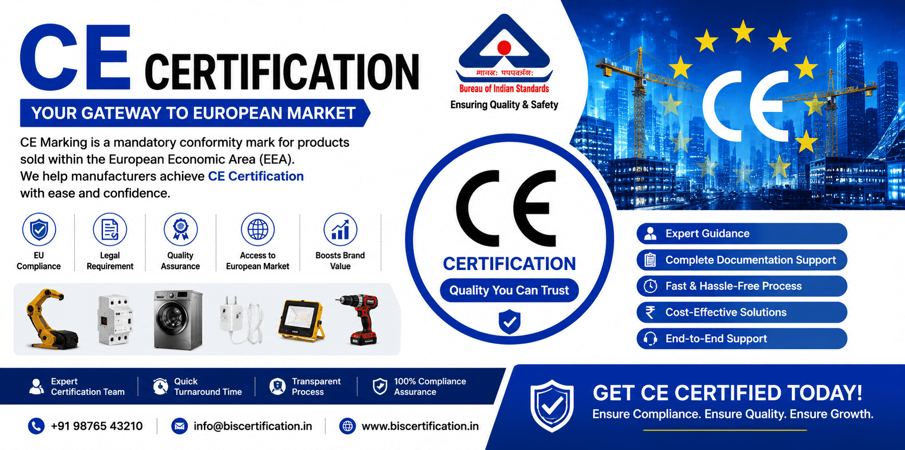 CE Certification for Indian manufacturers — compliance for exporting to Europe