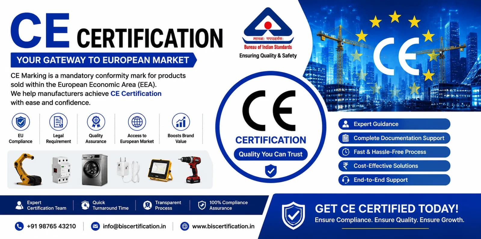 CE Certification for Indian manufacturers — compliance for exporting to Europe