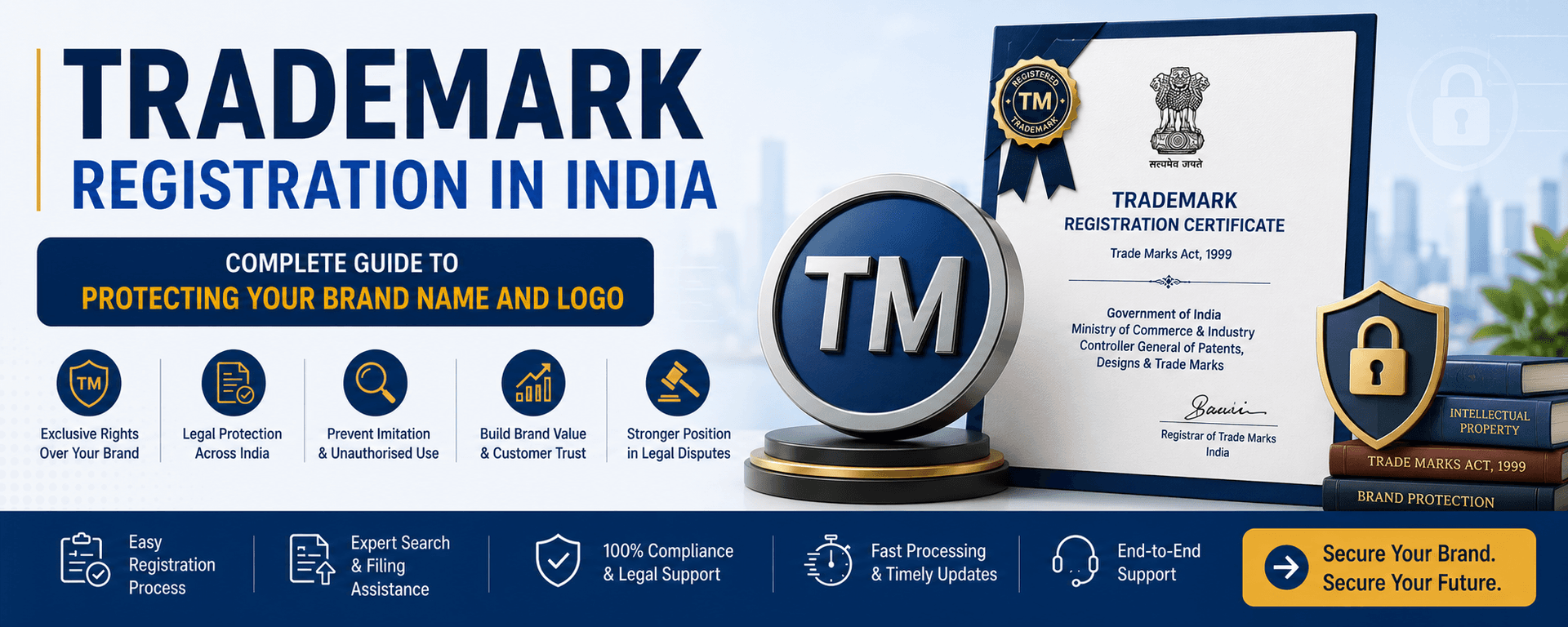 Trademark Registration in India — Protect your brand name and logo