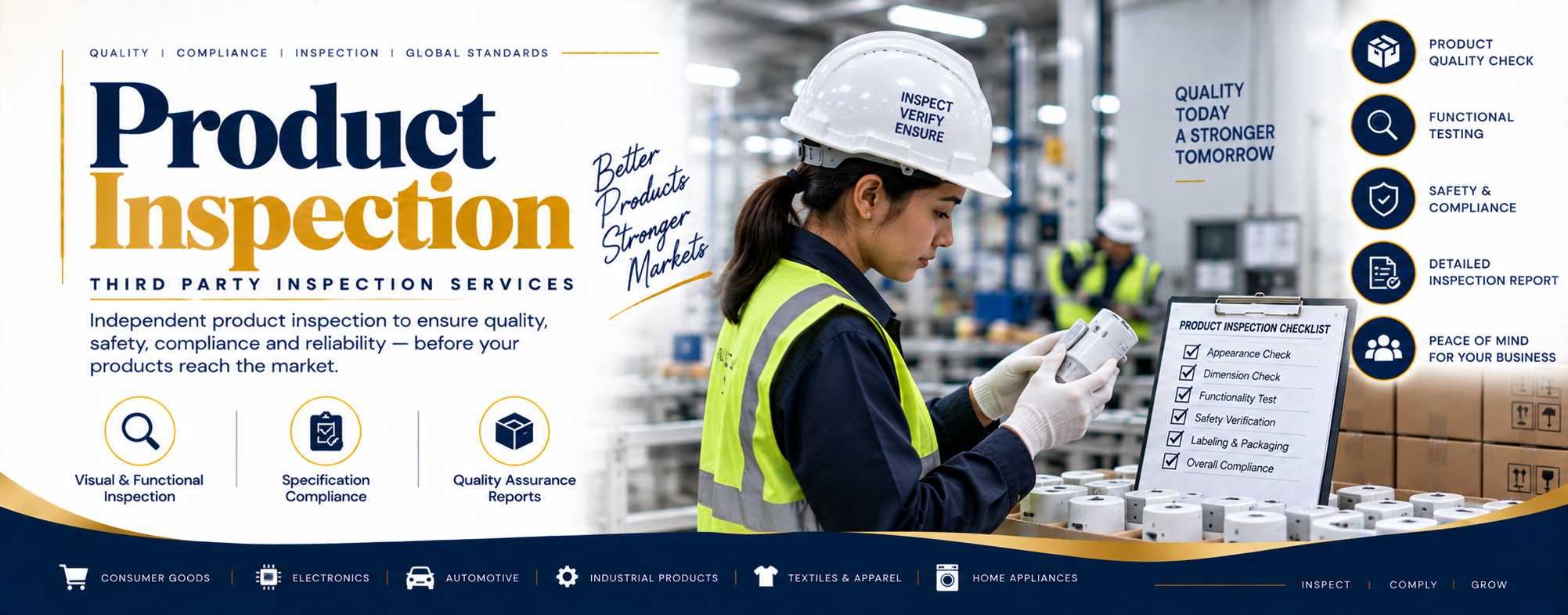 Product Inspection & Quality Monitoring Services in India — Independent AQL-based factory inspection